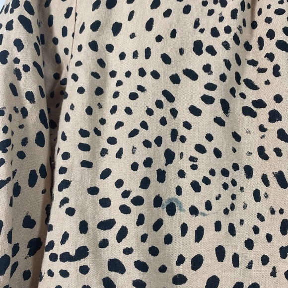 The Limited Linen Blend Animal Print Popover Blouse Size M - Picture 9 of 9